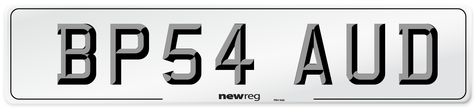 BP54 AUD Number Plate from New Reg